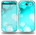 Bokeh Hex Neon Teal - Decal Style Skin (fits Samsung Galaxy S III S3)