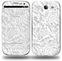 Fall Black On White - Decal Style Skin (fits Samsung Galaxy S III S3)