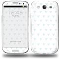 Hearts Light Blue - Decal Style Skin (fits Samsung Galaxy S III S3)