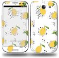 Lemon Black and White - Decal Style Skin (fits Samsung Galaxy S III S3)