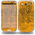 Folder Doodles Orange - Decal Style Skin (fits Samsung Galaxy S III S3)