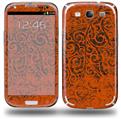 Folder Doodles Burnt Orange - Decal Style Skin (fits Samsung Galaxy S III S3)