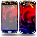 Liquid Metal Chrome Flame Hot - Decal Style Skin compatible with Samsung Galaxy S III S3