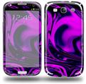 Liquid Metal Chrome Purple - Decal Style Skin compatible with Samsung Galaxy S III S3