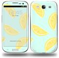 Lemons Blue - Decal Style Skin compatible with Samsung Galaxy S III S3