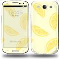 Lemons Yellow - Decal Style Skin compatible with Samsung Galaxy S III S3