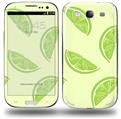 Limes Yellow - Decal Style Skin compatible with Samsung Galaxy S III S3