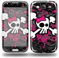 Girly Skull Bones - Decal Style Skin (fits Samsung Galaxy S III S3)