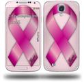 Hope Breast Cancer Pink Ribbon on Pink - Decal Style Skin (fits Samsung Galaxy S IV S4)