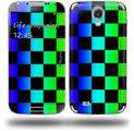 Rainbow Checkerboard - Decal Style Skin (fits Samsung Galaxy S IV S4)