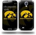 Iowa Hawkeyes Herkey Gold on Black - Decal Style Skin (fits Samsung Galaxy S IV S4)