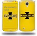Iowa Hawkeyes 02 Black on Gold - Decal Style Skin (fits Samsung Galaxy S IV S4)