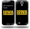 Iowa Hawkeyes 03 Black on Gold - Decal Style Skin (fits Samsung Galaxy S IV S4)