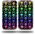 Skull and Crossbones Rainbow - Decal Style Skin (fits Samsung Galaxy S IV S4)