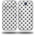 Kearas Daisies Black on White - Decal Style Skin (fits Samsung Galaxy S IV S4)