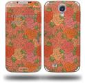 Flowers Pattern Roses 06 - Decal Style Skin (fits Samsung Galaxy S IV S4)