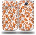 Flowers Pattern 14 - Decal Style Skin (fits Samsung Galaxy S IV S4)