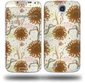 Flowers Pattern 19 - Decal Style Skin (fits Samsung Galaxy S IV S4)