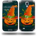 Halloween Mean Jack O Lantern Pumpkin - Decal Style Skin (fits Samsung Galaxy S IV S4)