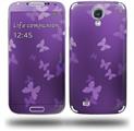 Bokeh Butterflies Purple - Decal Style Skin (fits Samsung Galaxy S IV S4)