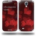 Bokeh Hearts Red - Decal Style Skin (fits Samsung Galaxy S IV S4)