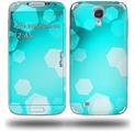 Bokeh Hex Neon Teal - Decal Style Skin (fits Samsung Galaxy S IV S4)