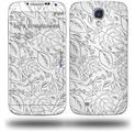 Fall Black On White - Decal Style Skin (fits Samsung Galaxy S IV S4)