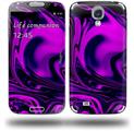 Liquid Metal Chrome Purple - Decal Style Skin compatible with Samsung Galaxy S IV S4