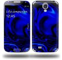 Liquid Metal Chrome Royal Blue - Decal Style Skin compatible with Samsung Galaxy S IV S4