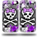 Purple Princess Skull - Decal Style Skin (fits Samsung Galaxy S IV S4)