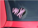 Zebra Skin Pink - I Heart Love Car Window Decal 6.5 x 5.5 inches