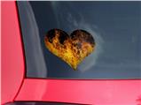 Open Fire - I Heart Love Car Window Decal 6.5 x 5.5 inches