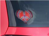 Tie Dye Peace Sign 105 - I Heart Love Car Window Decal 6.5 x 5.5 inches