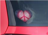 Tie Dye Peace Sign 108 - I Heart Love Car Window Decal 6.5 x 5.5 inches