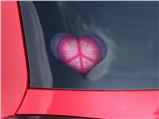 Tie Dye Peace Sign 110 - I Heart Love Car Window Decal 6.5 x 5.5 inches