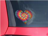 Tie Dye Swirl 102 - I Heart Love Car Window Decal 6.5 x 5.5 inches