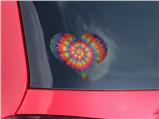 Tie Dye Swirl 107 - I Heart Love Car Window Decal 6.5 x 5.5 inches