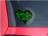 St Patricks Clover Confetti - I Heart Love Car Window Decal 6.5 x 5.5 inches