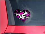 Punk Skull Princess - I Heart Love Car Window Decal 6.5 x 5.5 inches