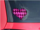 Pink Diamond - I Heart Love Car Window Decal 6.5 x 5.5 inches