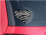 Zebra - I Heart Love Car Window Decal 6.5 x 5.5 inches