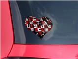 Checker Graffiti - I Heart Love Car Window Decal 6.5 x 5.5 inches