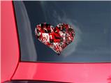 Red Graffiti - I Heart Love Car Window Decal 6.5 x 5.5 inches