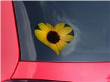 Yellow Daisy - I Heart Love Car Window Decal 6.5 x 5.5 inches