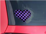 Checkers Purple - I Heart Love Car Window Decal 6.5 x 5.5 inches