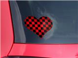 Checkers Red - I Heart Love Car Window Decal 6.5 x 5.5 inches