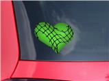 Ripped Fishnets Green - I Heart Love Car Window Decal 6.5 x 5.5 inches