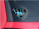 SceneKid Blue - I Heart Love Car Window Decal 6.5 x 5.5 inches
