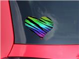 Tiger Rainbow - I Heart Love Car Window Decal 6.5 x 5.5 inches
