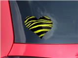 Zebra Yellow - I Heart Love Car Window Decal 6.5 x 5.5 inches